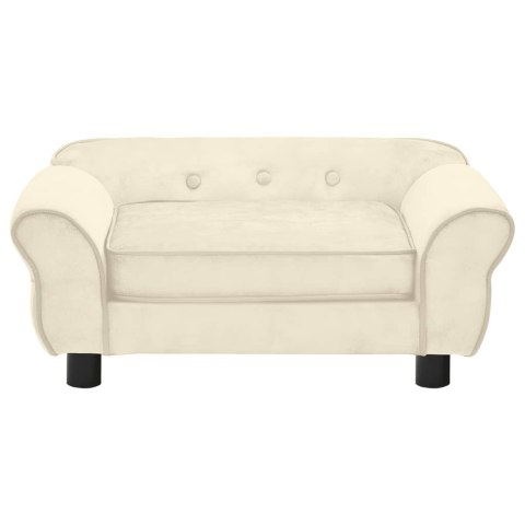 SOFA DLA PSA KREMOWA 72X45X30CM PLUSZOWA