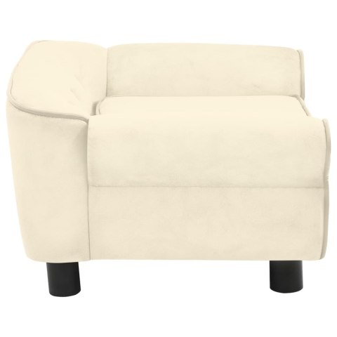 SOFA DLA PSA KREMOWA 72X45X30CM PLUSZOWA
