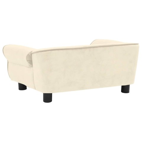 SOFA DLA PSA KREMOWA 72X45X30CM PLUSZOWA