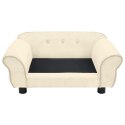 SOFA DLA PSA KREMOWA 72X45X30CM PLUSZOWA
