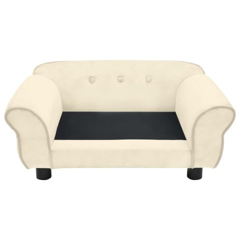 SOFA DLA PSA KREMOWA 72X45X30CM PLUSZOWA