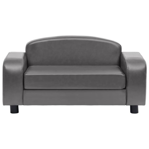 SOFA DLA PSA SZARA 80X50X40CM SKÓRA