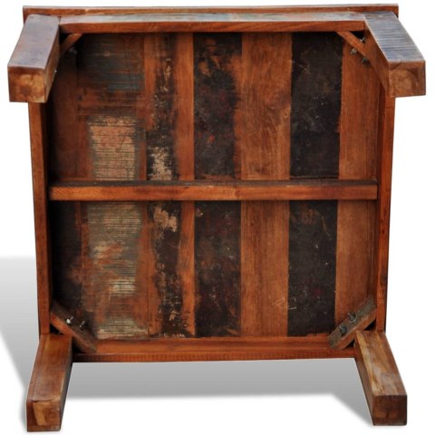 KWADRATOWY STOLIK KAWOWY Z DREWNA ODZYSKANEGO