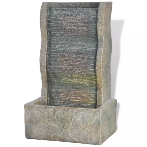 FONTANNA POKOJOWA ZE ŚWIATŁEM LED ŻYWICA SYNTETYCZNA