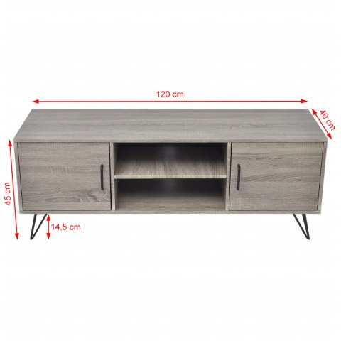 SZAFKA POD TV 120X40X45CM SZARA