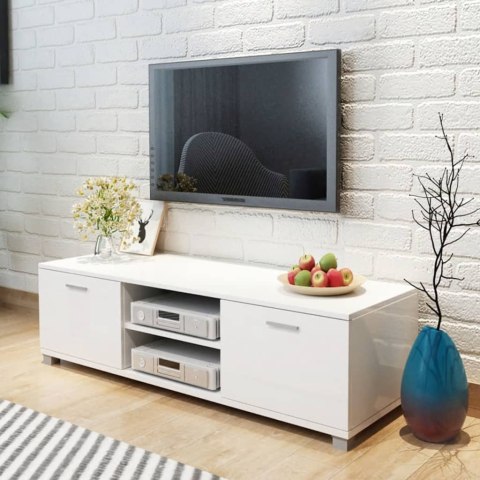 SZAFKA POD TV POŁYSK BIAŁA 140X403X347CM