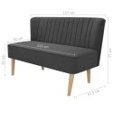 SOFA 117X555X77CM CIEMNOSZARA TKANINA