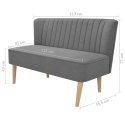 SOFA 117X555X77CM JASNOZIELONY MATERIAŁ