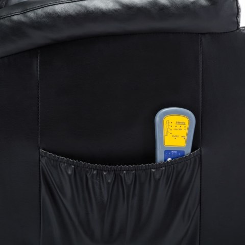 BUJANY FOTEL DO MASAŻU CZARNY SKÓRA