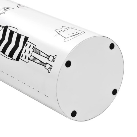 STOJAK NA PARASOLE WZÓR Z KOBIETAMI I KOTEM STALOWY BIAŁY