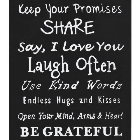 STOJAK NA PARASOLE Z KRÓTKIMI SENTENCJAMI STALOWY CZARNY