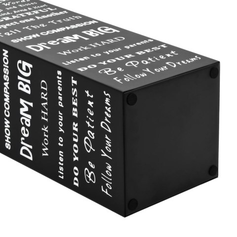 STOJAK NA PARASOLE Z KRÓTKIMI SENTENCJAMI STALOWY CZARNY