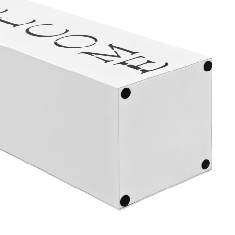 STOJAK NA PARASOLE Z NAPISEM WELCOME STALOWY BIAŁY