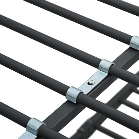 RAMA ŁÓŻKA PIĘTROWEGO CZARNA METALOWA 140X200CM/90X200CM