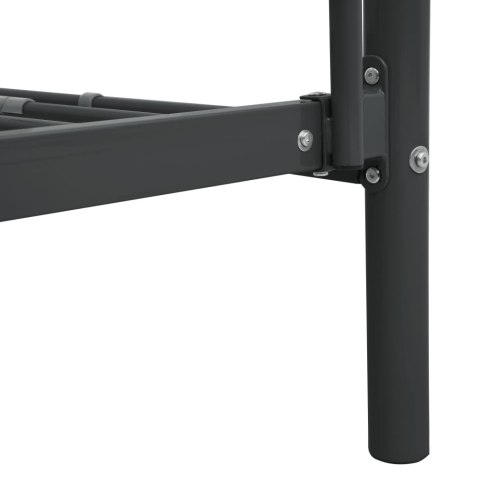 RAMA ŁÓŻKA PIĘTROWEGO CZARNA METALOWA 140X200CM/90X200CM