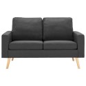 2-OSOBOWA SOFA CIEMNOSZARA TKANINA