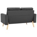 2-OSOBOWA SOFA CIEMNOSZARA TKANINA