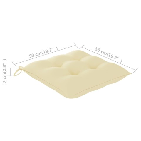 KRZESŁA OGRODOWE Z PODUSZKAMI 2 SZT DREWNO TEKOWE