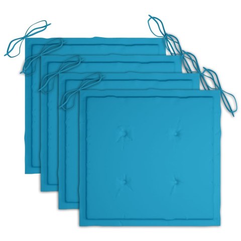 KRZESŁA OGRODOWE Z PODUSZKAMI 3 SZT. LITE DREWNO AKACJOWE