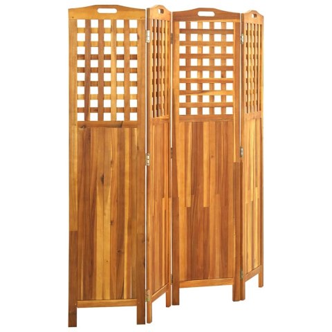 PARAWAN POKOJOWY 4-PANELOWY 161X2X170CM LITE DREWNO AKACJOWE