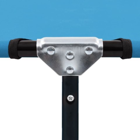 SKŁADANY LEŻAK STAL TURKUSOWO-NIEBIESKI