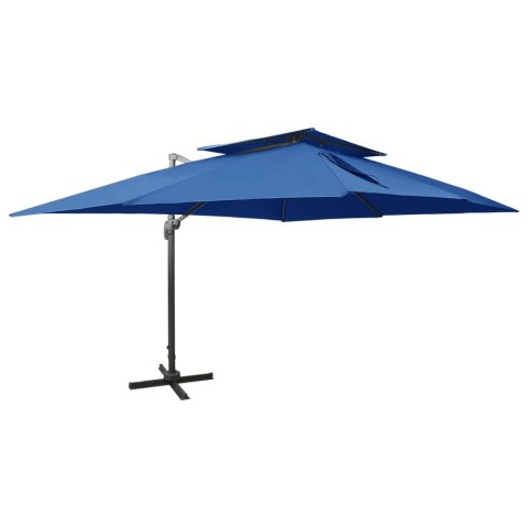 PARASOL WISZĄCY Z PODWÓJNĄ CZASZĄ LAZUROWY 400X300CM