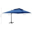 PARASOL WISZĄCY Z PODWÓJNĄ CZASZĄ LAZUROWY 400X300CM