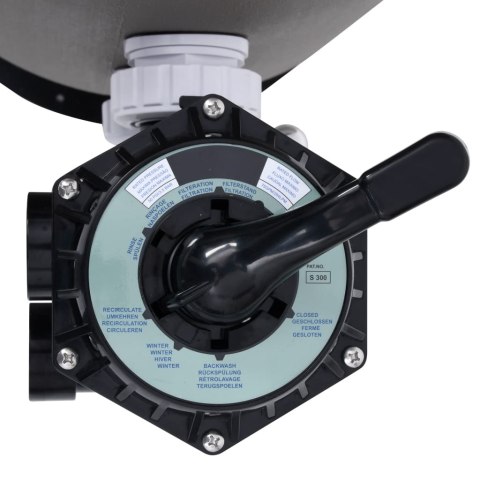 PIASKOWY FILTR BASENOWY BOCZNY MONTAŻ ZAWÓR 6-DROŻNY SZARY