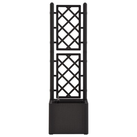 PODWYŻSZONA DONICA Z TRELIAŻEM I SYSTEMEM PODLEWANIA ANTRACYT