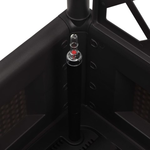 PODWYŻSZONA DONICA Z TRELIAŻEM I SYSTEMEM PODLEWANIA ANTRACYT