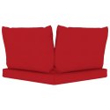 PODUSZKI NA SOFĘ Z PALET 3 SZT. CZERWONE TKANINA