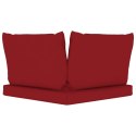 PODUSZKI NA SOFĘ Z PALET 3 SZT. WINNA CZERWIEŃ TKANINA