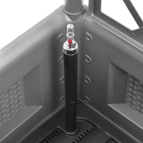 PODWYŻSZONA DONICA Z TRELIAŻEM I SYSTEMEM PODLEWANIA SZARA