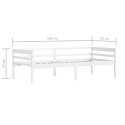 RAMA ŁÓŻKA BIAŁA LITE DREWNO SOSNOWE 90X200CM
