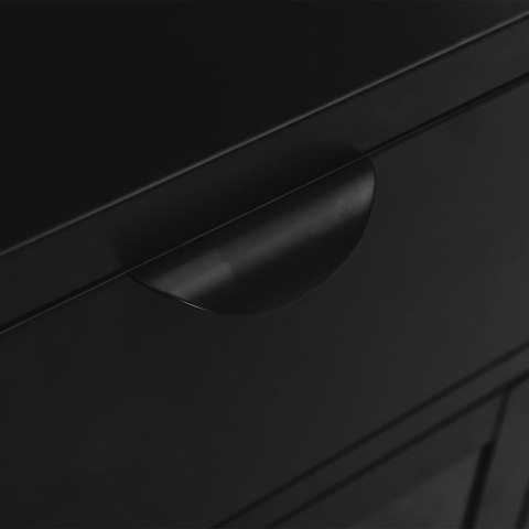 SZAFKA NOCNA CZARNA 40X30X545CM STAL I SZKŁO