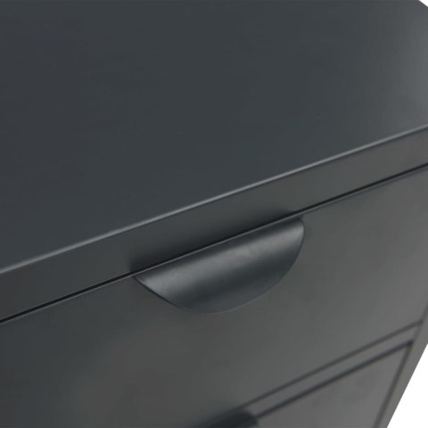 KOMODA ANTRACYTOWA 75X35X70CM STAL I SZKŁO HARTOWANE