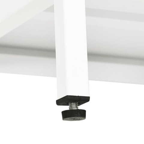 SZAFKA POD TELEWIZOR BIAŁA 105X35X52CM STAL I SZKŁO