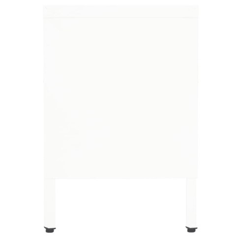 SZAFKA POD TELEWIZOR BIAŁA 90X30X44CM STAL I SZKŁO