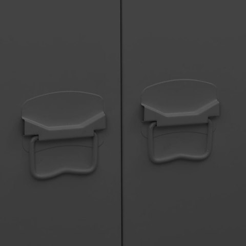 INDUSTRIALNA SZAFA CZARNA 90X50X180CM METALOWA