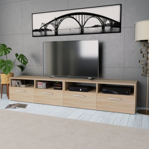 SZAFKI POD TV 2 SZT. 95X35X36CM DĘBOWE