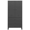 SZAFA ANTRACYTOWA 90X50X180CM METAL