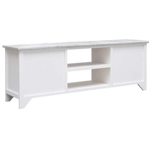 SZAFKA POD TV BIAŁO-SZARA108X30X40CM DREWNO PAULOWNIA