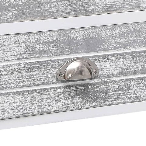 SZAFKA POD TV BIAŁO-SZARA108X30X40CM DREWNO PAULOWNIA