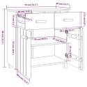 KOMODA BIAŁA 79X40X80CM DREWNO SOSNOWE