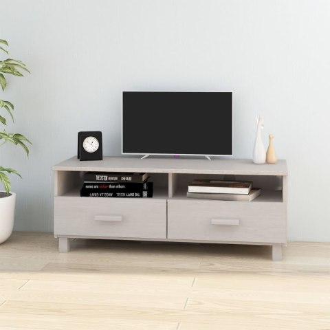 SZAFKA POD TV BIAŁA 106X40X40CM LITE DREWNO SOSNOWE