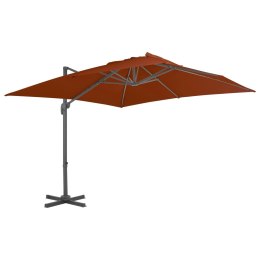 WISZĄCY PARASOL NA SŁUPKU ALUMINIOWYM TERAKOTOWY 300X300CM