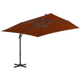 WISZĄCY PARASOL NA SŁUPKU ALUMINIOWYM TERAKOTOWY 300X300CM