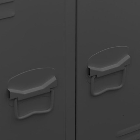 SZAFA W STYLU INDUSTRIALNYM ANTRACYTOWA 67X35X107 STAL