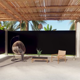 ZWIJANA MARKIZA BOCZNA OCHRONA PRZED SŁOŃCEM CZARNA 220X1000CM