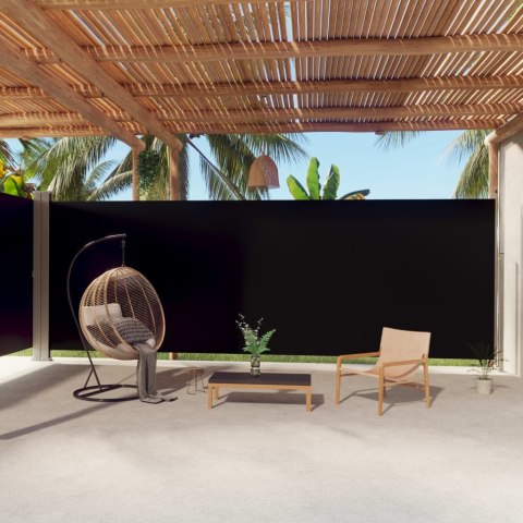 ZWIJANA MARKIZA BOCZNA OCHRONA PRZED SŁOŃCEM CZARNA 220X1000CM